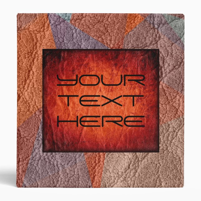 Brown Leather 3 Ring Binder (Front)