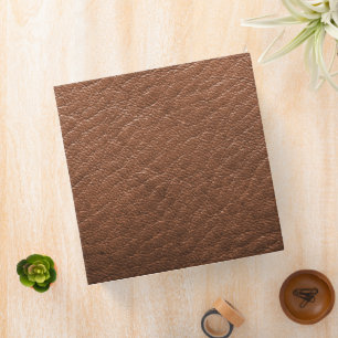 Brown leather 3 ring binder
