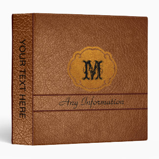 Brown Leather 3 Ring Binder