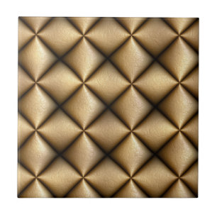 Brown leather abstract ceramic tile
