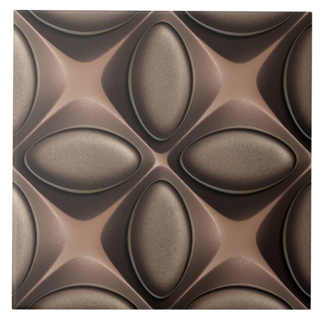 Brown leather abstract tile (Front)