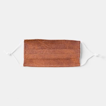 Brown Leather Adult Cloth Face Mask by hildurbjorg at Zazzle