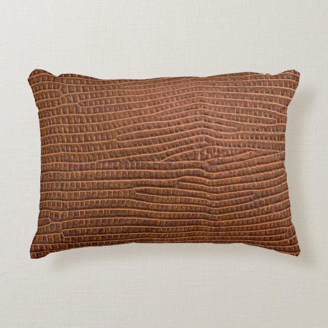Brown leather as a backgroundtexture,leather,skin, accent pillow (Front)
