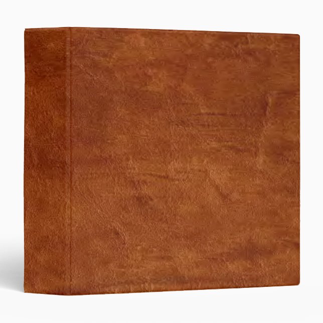 Brown Leather Avery Binder (Front/Spine)