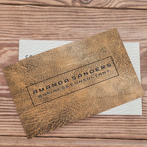 Brown Leather Background Business Card