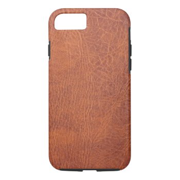 Brown Leather Iphone 8/7 Case by hildurbjorg at Zazzle