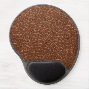 🖤 Brown Leather Chic Home Style Desk ✨ Gel Mouse Pad
