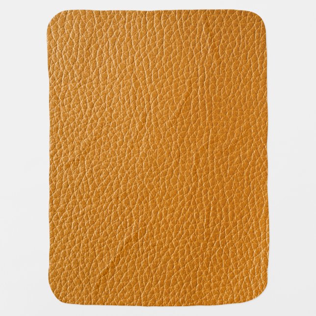 Brown Leather, Closeup Texture Background. Baby Blanket (Front)