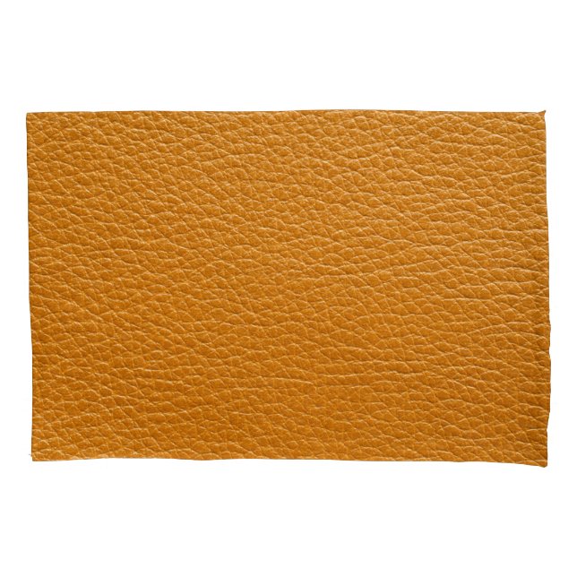 Brown Leather, Closeup Texture Background. Pillow Case (Front)