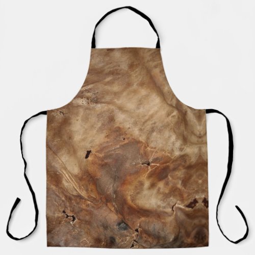 brown leather cow hide print  All_Over Print Apron