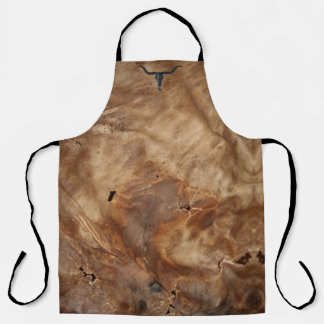 brown leather cow hide print All-Over Print Apron