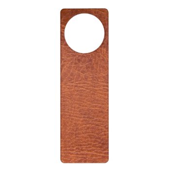 Brown Leather Door Hanger by hildurbjorg at Zazzle