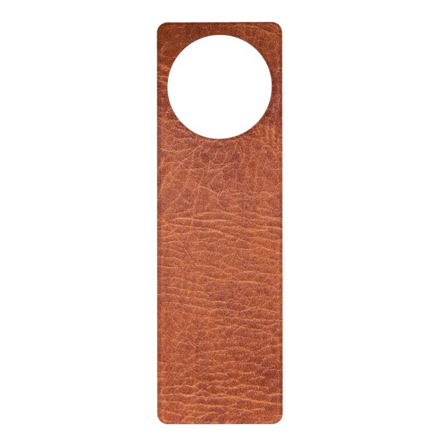 Brown leather door hanger (Front)
