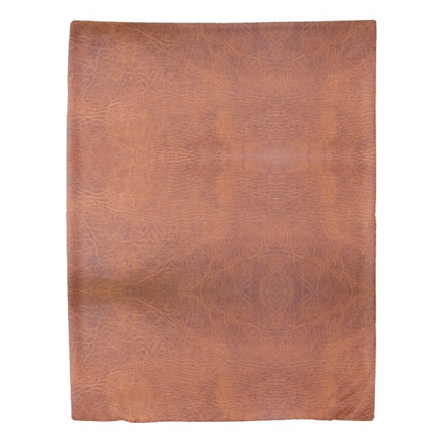 Brown leather duvet cover (Front)