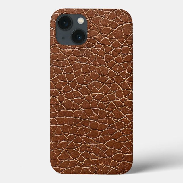 Brown leather effect pattern Case-Mate iPhone case (Back)