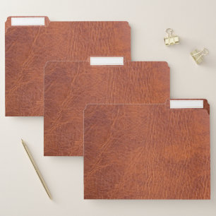 Brown leather file folder
