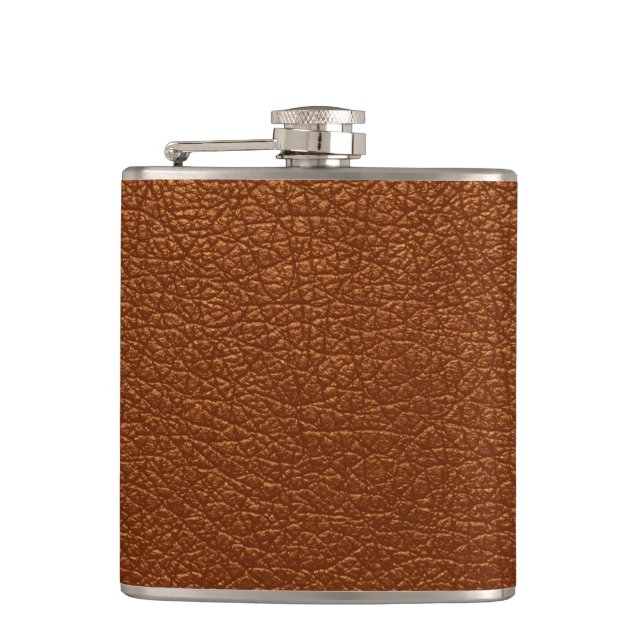 Brown Leather Flask (Front)