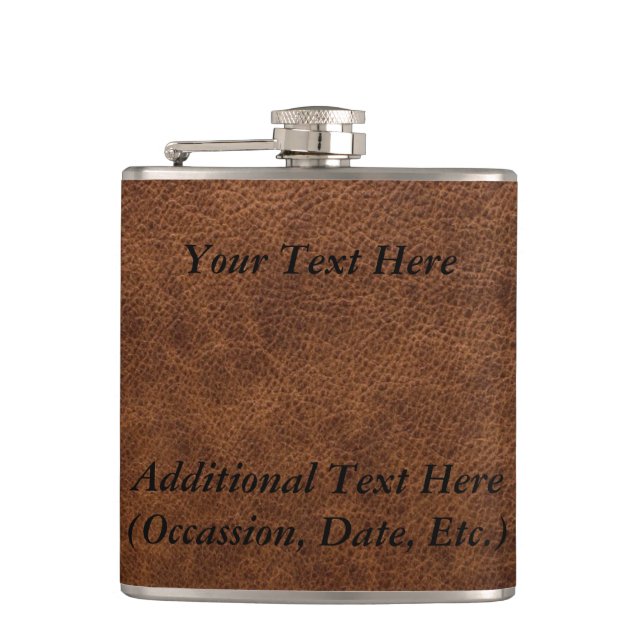 Brown Leather Flask (Front)
