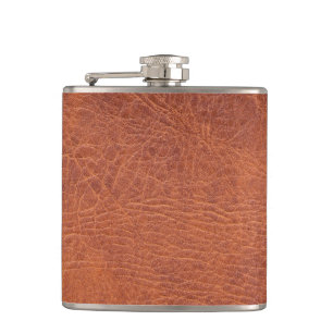 Brown leather flask