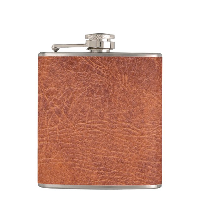 Brown leather flask (Front)