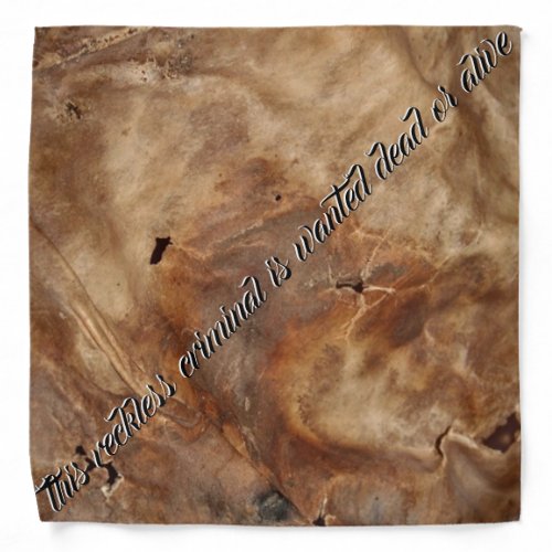 Brown leather hide bandana