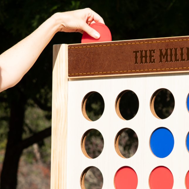 Brown Leather Image Custom Text Fast Four (Playing)