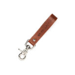 Brown Leather Key Fob at Zazzle