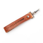 Brown Leather Key Fob at Zazzle
