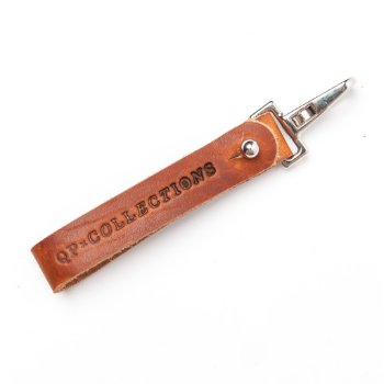 Brown Leather Key Fob by qpcollections at Zazzle