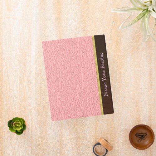 Brown leather look and Pink leather looking image Mini Binder