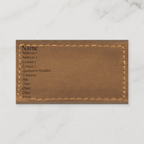 Brown Leather Look Designer Surface Business Card