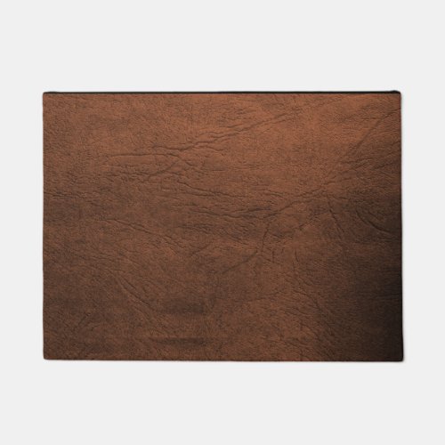 Brown Leather Look Doormat