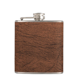 Brown Leather Look Flask