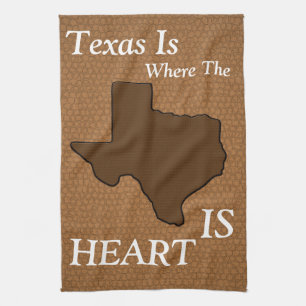 Brown Leather Look Texas Towel