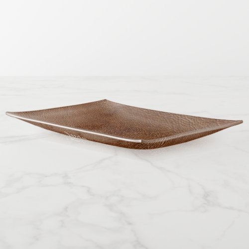 Brown Leather Look  Trinket Tray