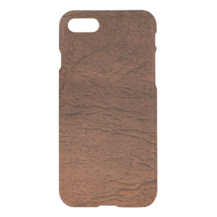 Brown Leather Look iPhone SE/8/7 Case