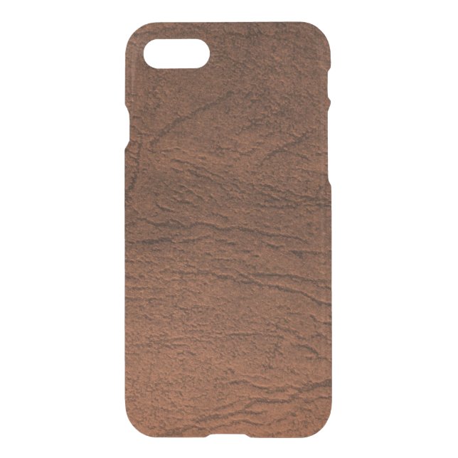 Brown Leather Look Uncommon iPhone Case (Back)