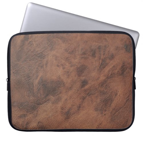 Brown Leather Masculine Rustic Skin Laptop Sleeve