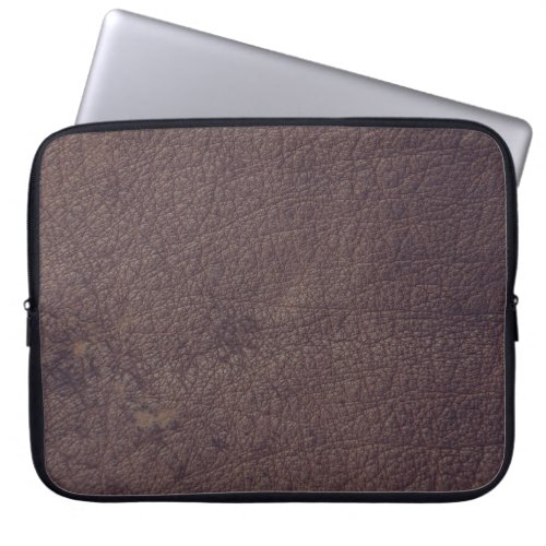 Brown Leather Masculine Rustic Skin Laptop Sleeve
