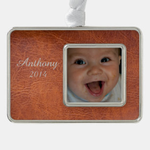 Brown leather ornament