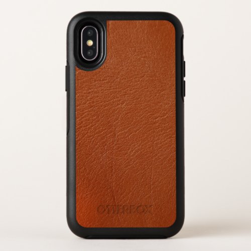 Brown Leather OtterBox Symmetry iPhone XS Case