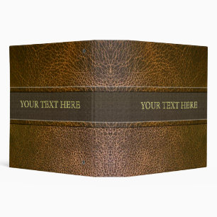 Brown Leather Pattern Binder