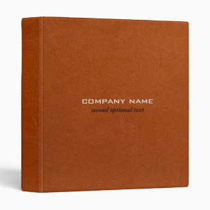 Brown Leather Pattern Simple Look Customized 3 Ring Binder