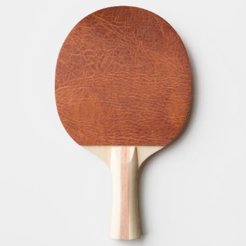 Brown Leather Ping-pong Paddle by hildurbjorg at Zazzle