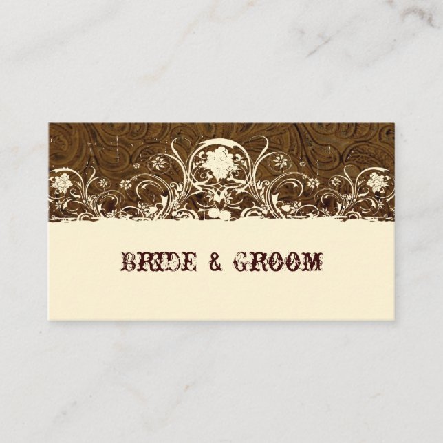 Brown Leather Place Cards (Front)