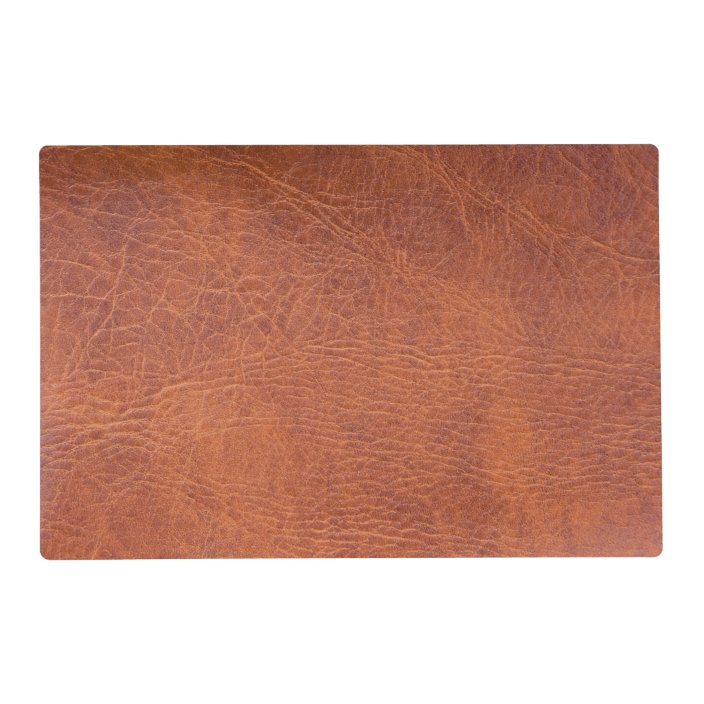 Brown leather placemat
