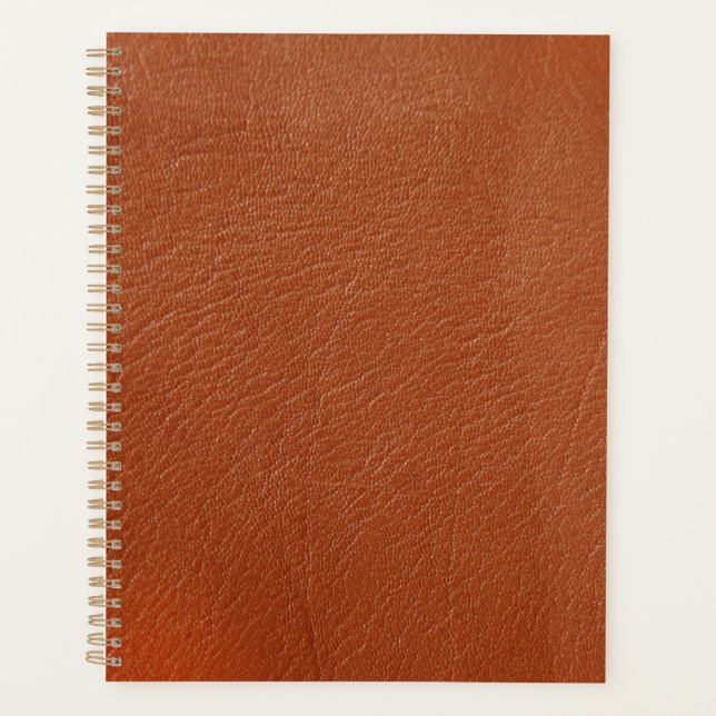 Brown Leather Planner (Front)