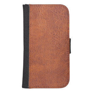 Brown leather samsung s4 wallet case