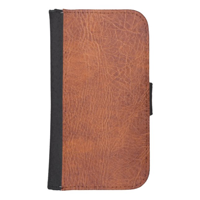 Brown leather samsung galaxy wallet case (Front)