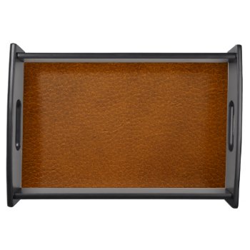 Brown Leather Serving Tray by Trendi_Stuff at Zazzle